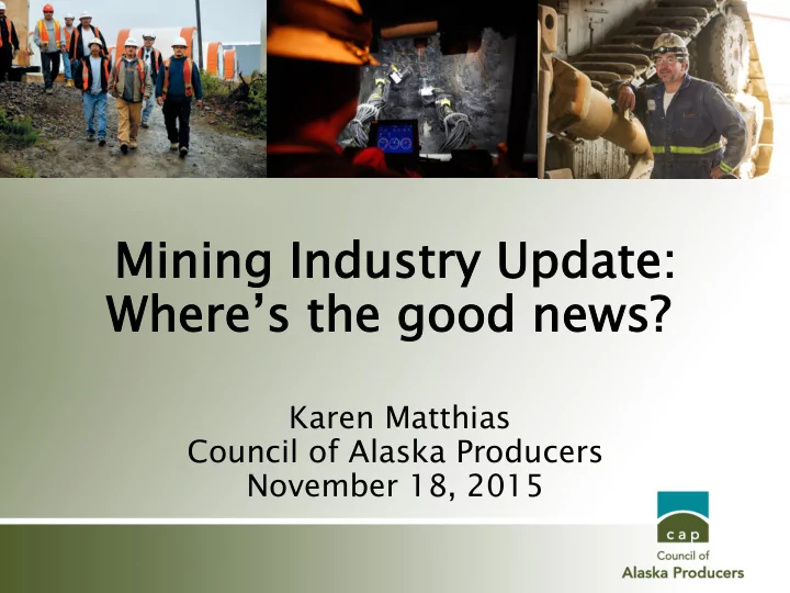 mining industr try update te where s th