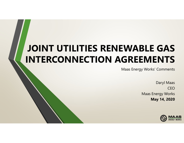 joint utilities renewable gas interconnection agreements