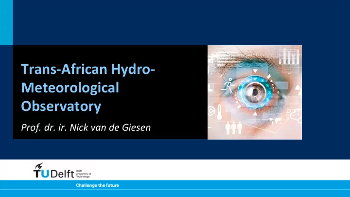 trans african hydro meteorological observatory