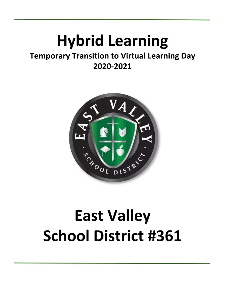 we are committed to high quality learning experiences for