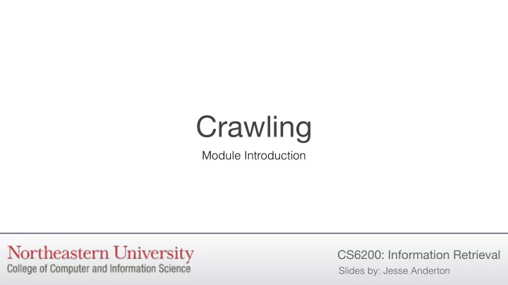 crawling