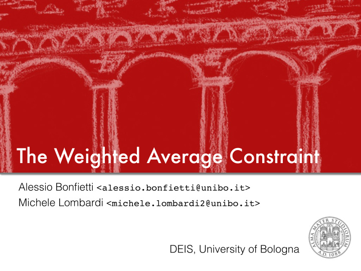 the weighted average constraint