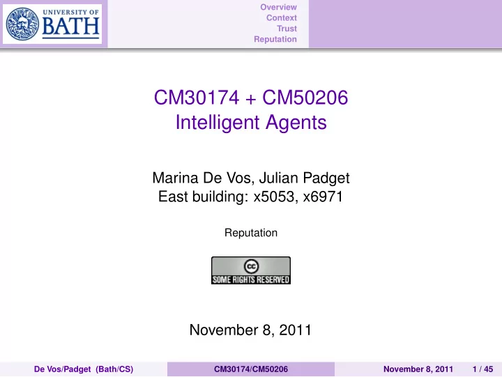 cm30174 cm50206 intelligent agents