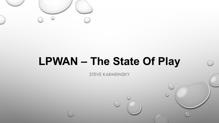 lpwan the state of play