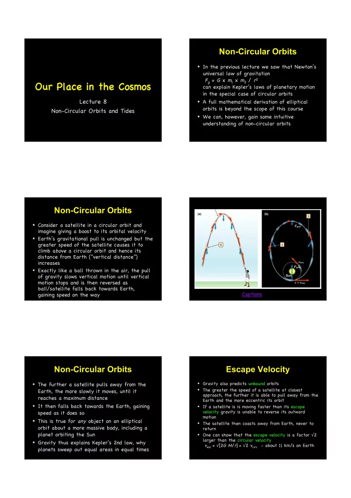 our our place place in in the the cosmos cosmos
