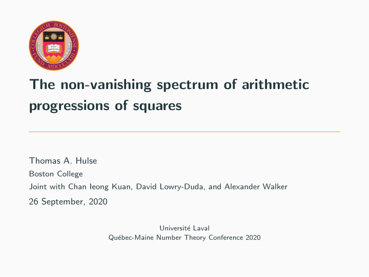 the non vanishing spectrum of arithmetic progressions of