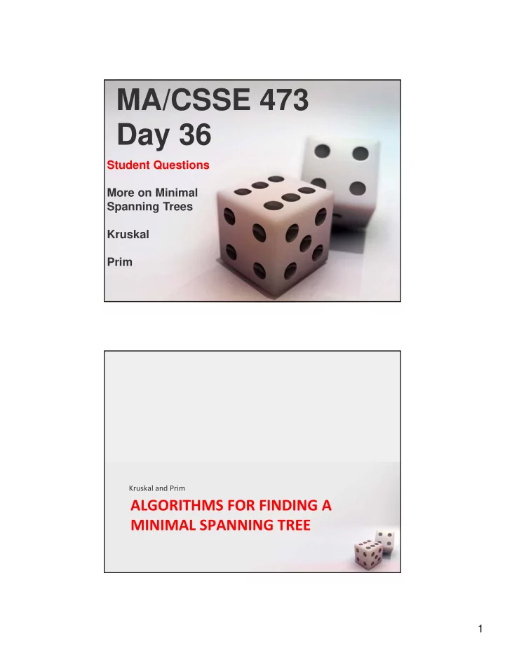 ma csse 473 day 36