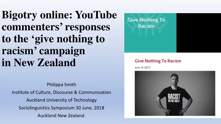 bigotry online youtube commenters responses to the give