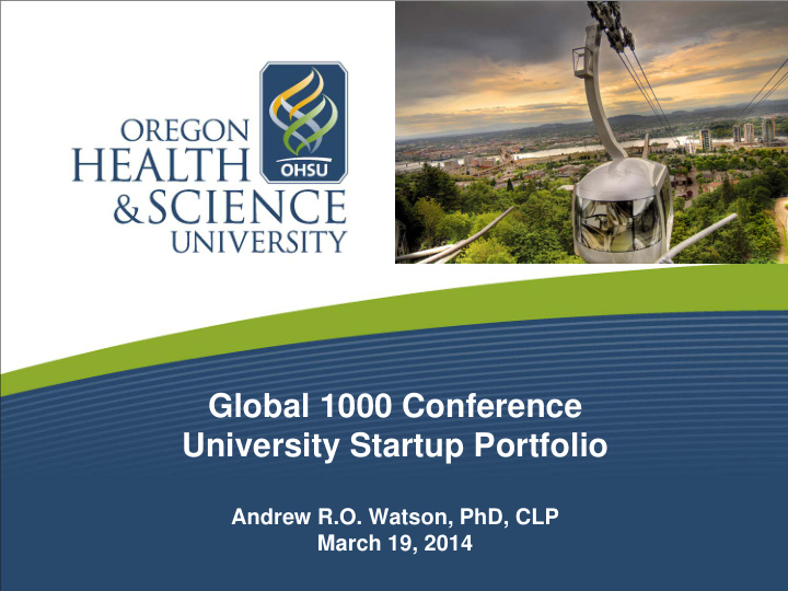 global 1000 conference university startup portfolio