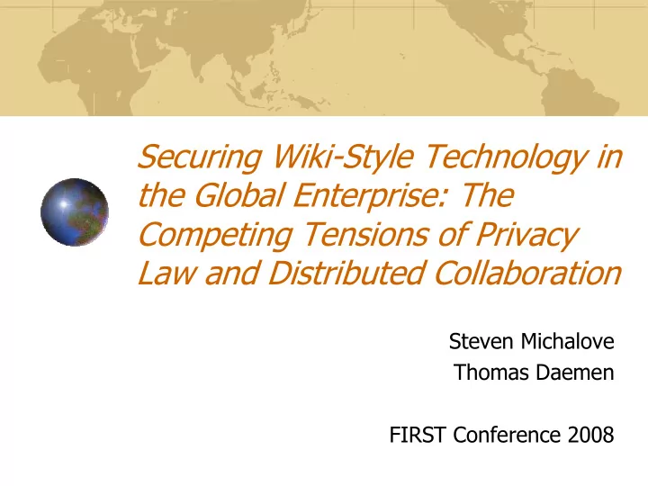 competing tensions of privacy