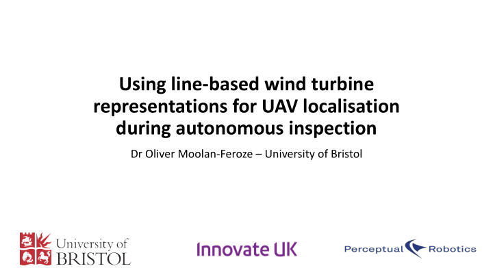 using line based wind turbine representations for uav