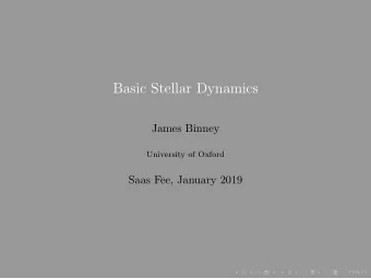 Basic Stellar Dynamics  James Binney  University of Oxford  Saas Fee, January 2019  Equilibria