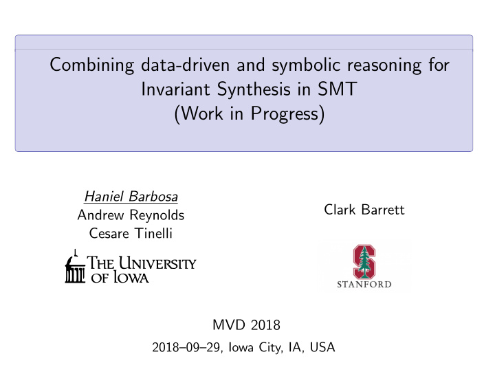 combining data driven and symbolic reasoning for