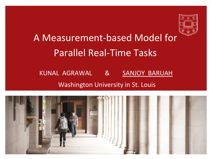a measurement based model for parallel real time tasks