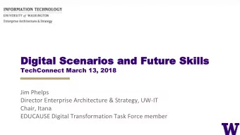 Di  Digital  gital Sc  Scena  enarios  rios and  and Futu  Future Sk  re Skill  ills  s