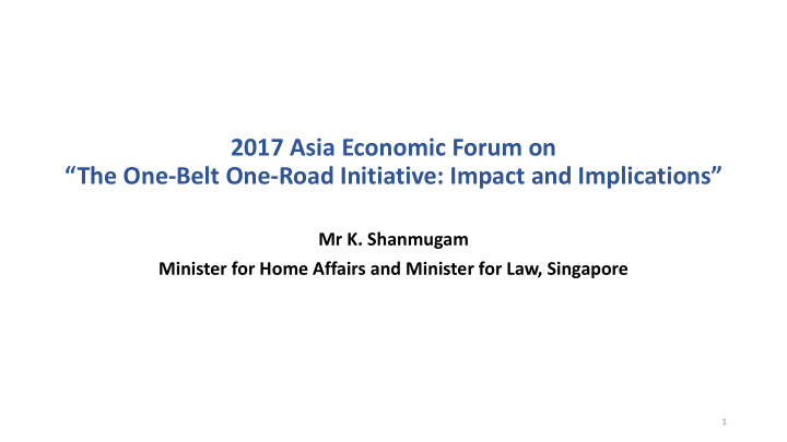 the one belt one road initiative impact and implications