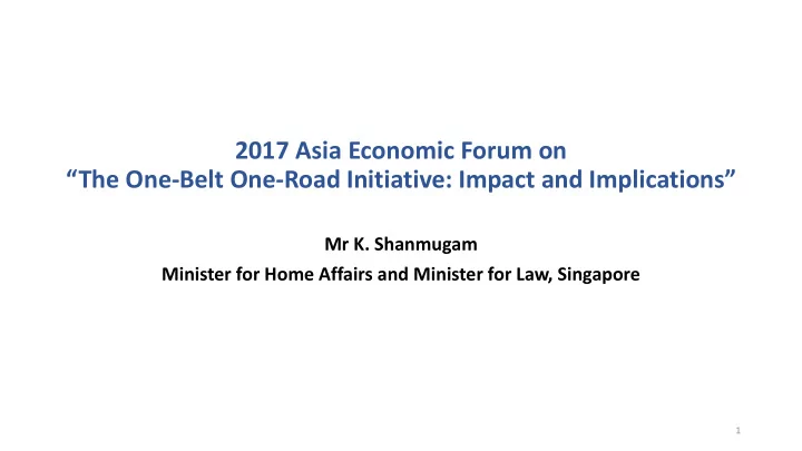 the one belt one road initiative impact and implications