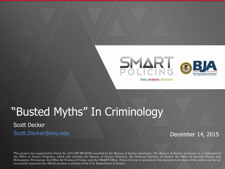 busted myths in criminology