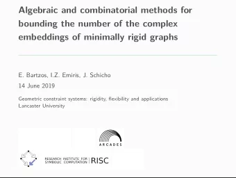 Algebraic and combinatorial methods for  bounding the number of the complex  embeddings of