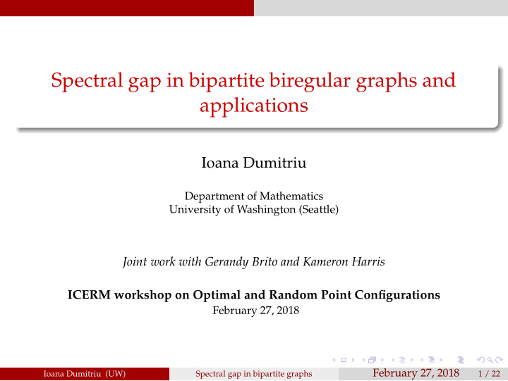 spectral gap in bipartite biregular graphs and