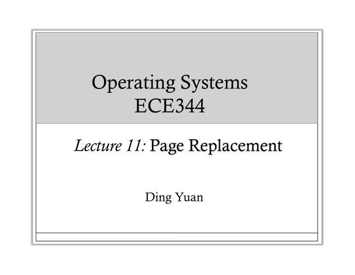 operating systems ece344