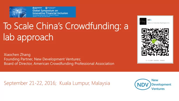 t o scale china s crowdfunding a