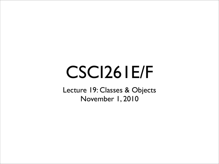 csci261e f