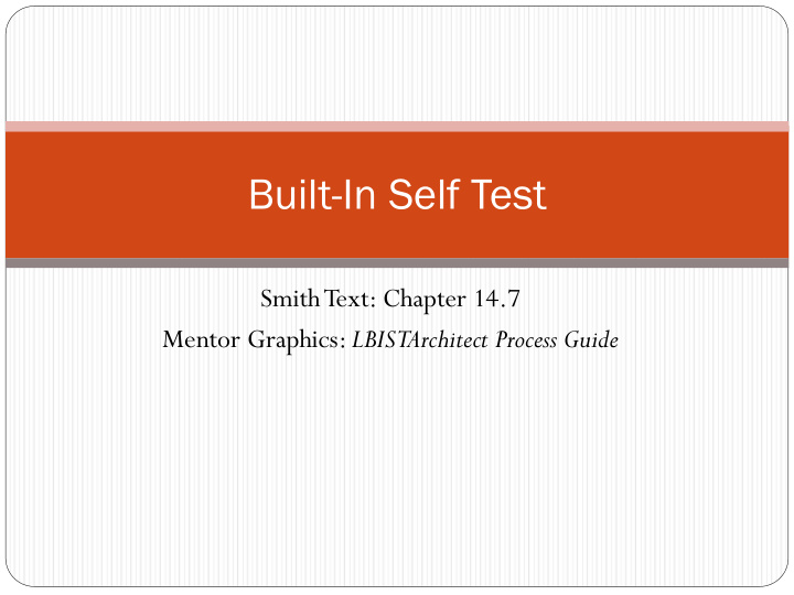 built in self test