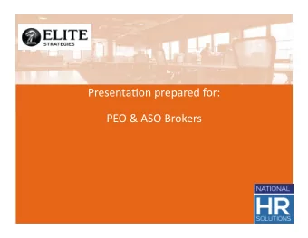 We all know Health Care Became more As Your Employee Benefit Solu(ons Partner  We simplify