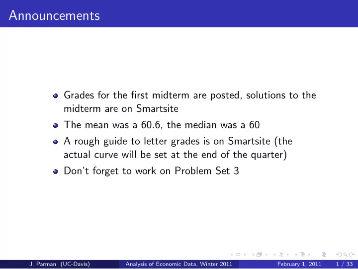 announcements