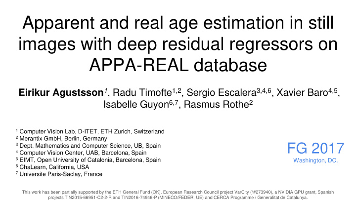 images with deep residual regressors on