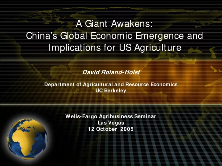a giant awakens china s global economic emergence and