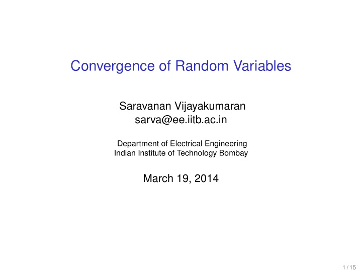 convergence of random variables