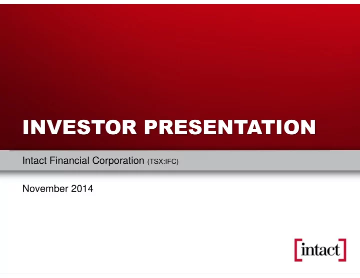 intact financial corporation tsx ifc