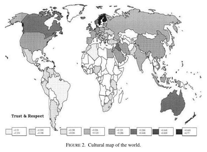 figure 2 cultural map of the world knack and keefer qje