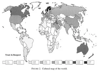 Figure 2. Cultural map of the world.  Knack and Keefer (QJE 1997)  TABLE I T RUST, C IVIC C