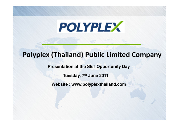 polyplex thailand public limited company