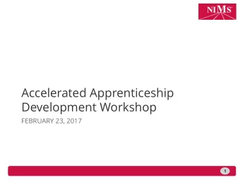 Development Workshop  FEBRUARY 23, 2017  1  Welcome and Kick Off  GUEST SPEAKER  Dr. Ricky C.