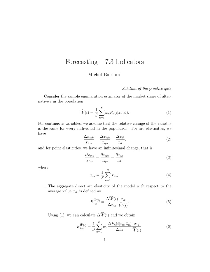 forecasting 7 3 indicators