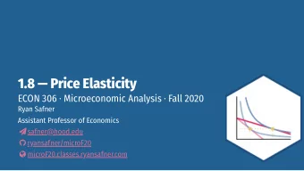 1.8  Price Elasticity  ECON 306  Microeconomic Analysis  Fall 2020  Ryan Safner  Assistant