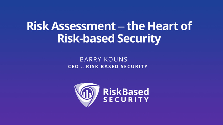 risk based security
