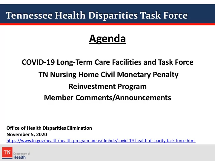 agenda