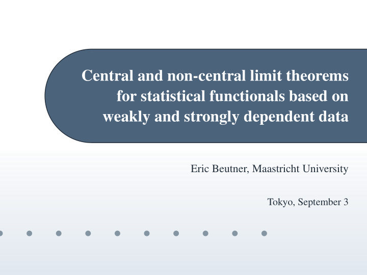 central and non central limit theorems for statistical