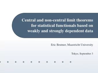 Central and non-central limit theorems  for statistical functionals based on  weakly and strongly