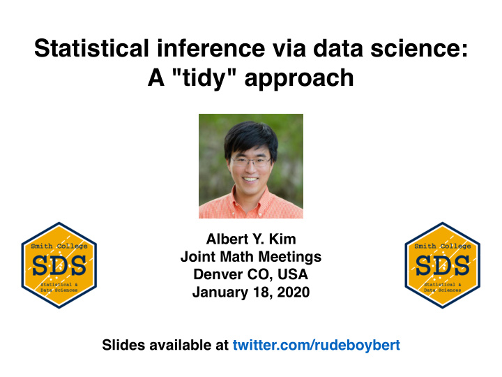 statistical inference via data science a tidy approach