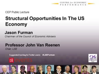 0  Structural Challenges and Opportunities in  the U.S. Economy  Jason Furman  Chairman, Council of