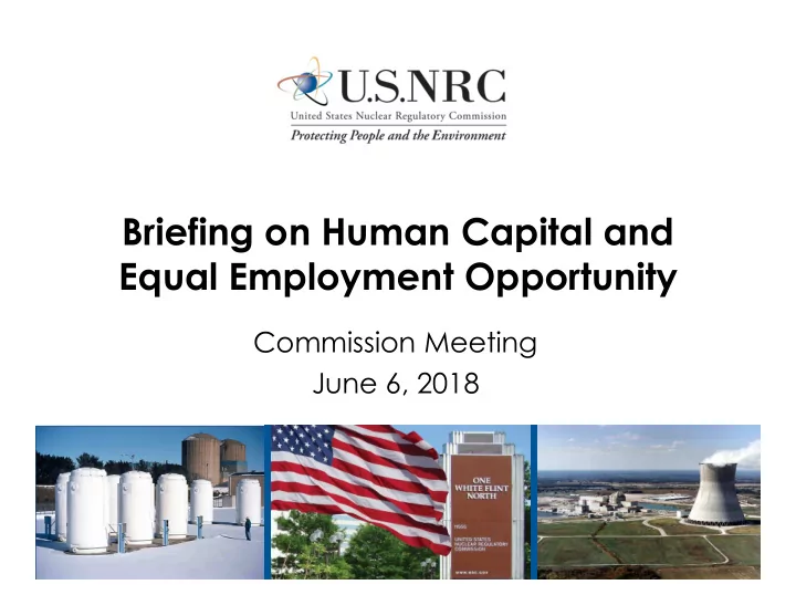 briefing on human capital and equal employment opportunity