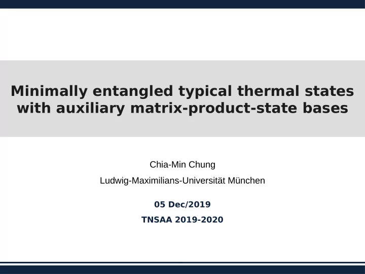 minimally entangled typical thermal states with auxiliary