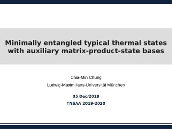 Minimally entangled typical thermal states  with auxiliary matrix-product-state bases  Chia-Min