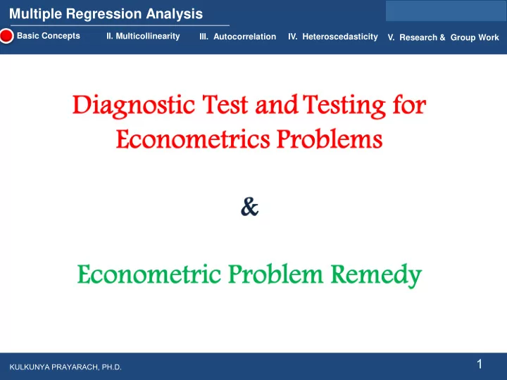 1 kulkunya prayarach ph d multiple regression analysis i